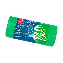 Мешки для мусора 50 л, биоразлагаемые, зеленые, в рулоне 20 шт., ПНД, 9 мкм, 640х540 мм, БИО, МБ2134 (МНБ 50-20ж) в Нальчике