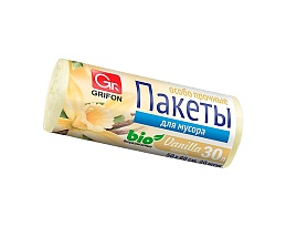 Мешки для мусора 30 л, ароматизированные, Ваниль, бежевые, в рулоне 20 шт., ПНД, 9 мкм, 560х530 мм, GRIFON Aroma, 101-020 V в Нальчике