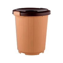Мусорный бак с крышкой - воронкой на колесах 105 л бежевый 105 бежевый в Нальчике Мусорный бак с крышкой - воронкой на колесах 105 л бежевый 105 бежевый в Нальчике