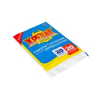 Мешки для мусора 20 л, с ручками, черные, в пачке 20 шт., ПНД, 10 мкм, 550х440 мм, Крепак, 4607075710085 в Нальчике Мешки для мусора 20 л, с ручками, черные, в пачке 20 шт., ПНД, 10 мкм, 550х440 мм, Крепак, 4607075710085 в Нальчике