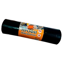 Мешки для мусора 360 л, черные, в рулоне 10 шт., ПВД 65 мкм, 1400х1100 мм, Концепция Быта Профи, 603736 в Нальчике