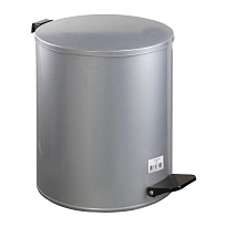 Ведро для мусора с педалью, усиленное, Титан, 15 л, серое, оцинкованная сталь в Нальчике