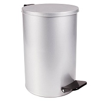 Ведро для мусора с педалью, усиленное, Титан, 10 л, серое, оцинкованная сталь в Нальчике