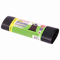 Мешки для мусора 120 л, черные, в рулоне 10 шт., ПНД, 11 мкм, 1020х670 мм, Любаша, 608093 в Нальчике