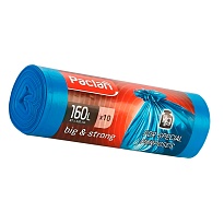 Мешки для мусора 160 л, синие, в рулоне 10 шт., ПВД, 21 мкм, 1200х870 мм, PACLAN Big&Strong, 604075 в Нальчике Мешки для мусора 160 л, синие, в рулоне 10 шт., ПВД, 21 мкм, 1200х870 мм, PACLAN Big&Strong, 604075 в Нальчике