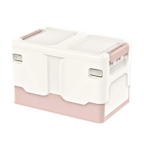 Ящик пластиковый складной белый, дно розовое, 370х240х240 мм в Нальчике