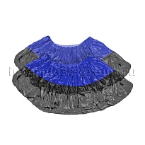 Бахилы сине-черные 1000 шт (500 пар), 54 мкм, двойная подошва, с одной резинкой, Прочные+ в Нальчике