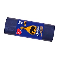Мешки для мусора 240 л, синие, рулон 10 шт., ПВД 36 мкм, 1350х900 мм, Уфа Пак, МВ1854 (МВ 240-10с) в Нальчике
