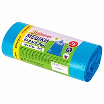 Мешки для мусора 35 л, синие, в рулоне 30 шт., ПНД, 10 мкм, 600х500 мм, Любаша, 608091 в Нальчике Мешки для мусора 35 л, синие, в рулоне 30 шт., ПНД, 10 мкм, 600х500 мм, Любаша, 608091 в Нальчике