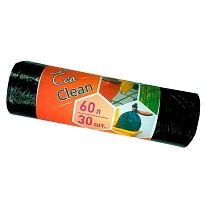 Мешки для мусора 60 л, черные, в рулоне 30 шт., ПНД, 6 мкм, 640х580 мм, Концепция Быта EcoClean, 603890 в Нальчике Мешки для мусора 60 л, черные, в рулоне 30 шт., ПНД, 6 мкм, 640х580 мм, Концепция Быта EcoClean, 603890 в Нальчике