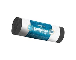 Мешки для мусора 120 л, черные, в рулоне 10 шт., ПНД, 14 мкм, 1100х700 мм, SIBIRSKAYA, 101-008 S в Нальчике Мешки для мусора 120 л, черные, в рулоне 10 шт., ПНД, 14 мкм, 1100х700 мм, SIBIRSKAYA, 101-008 S в Нальчике