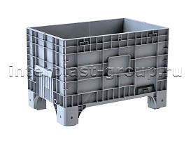 Контейнер iBox сплошной на ножках с краном серый в Нальчике